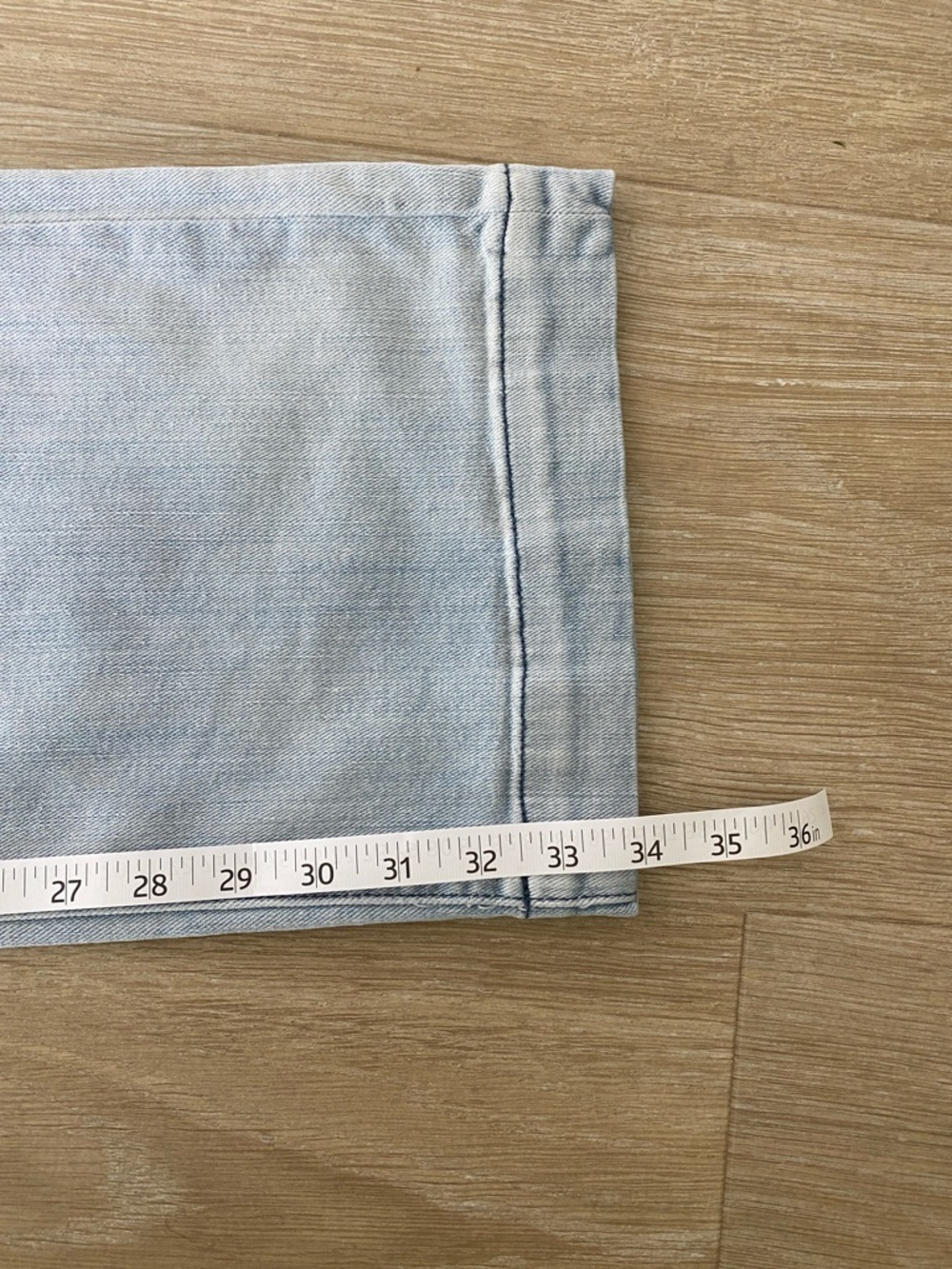7 For All Mankind - Tie Waist Wide Leg Jeans Light Wash - Size 28 - Picture 6 of 8